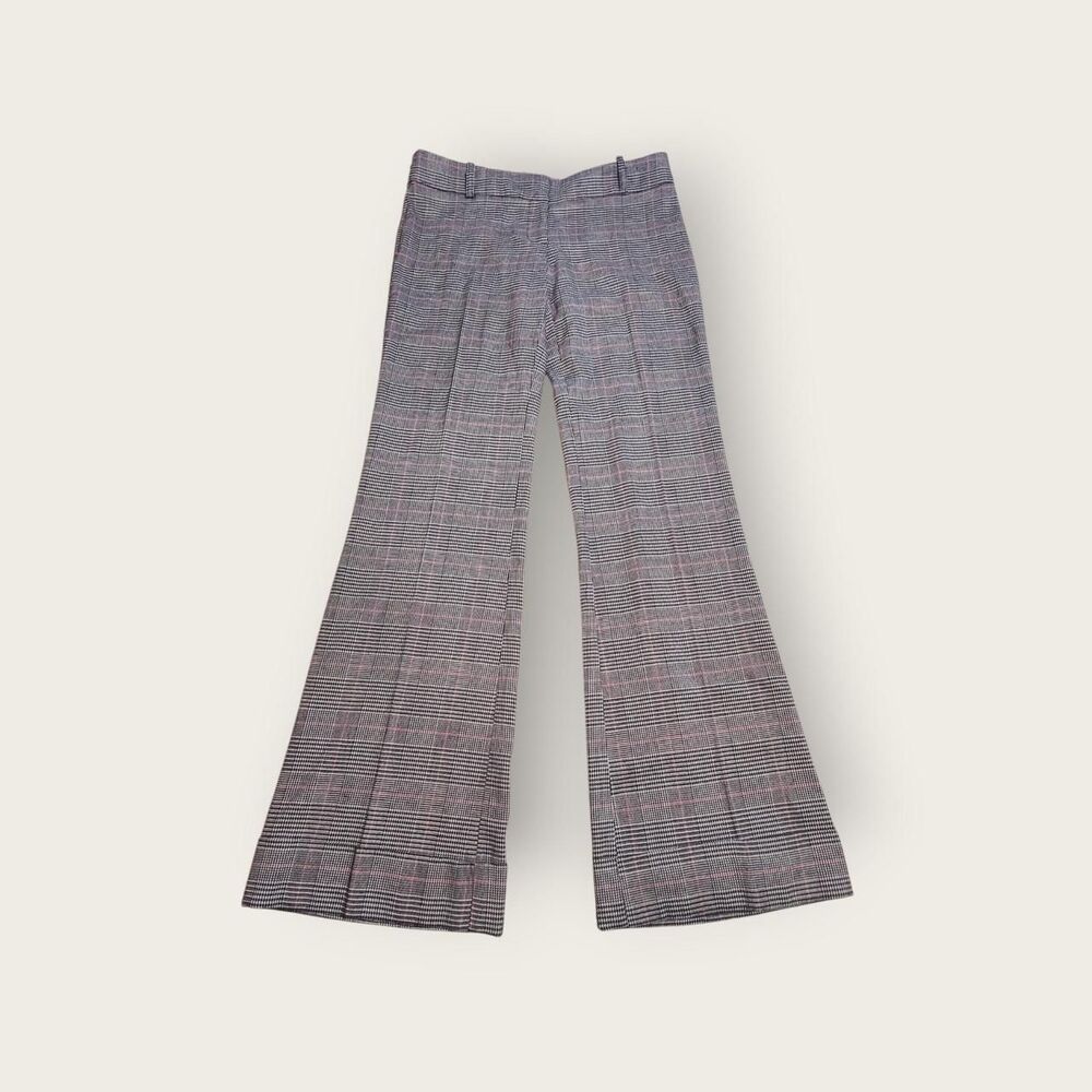 Vintage Y2k early 2000s Necessary Objects grey plaid low rise wide leg pants